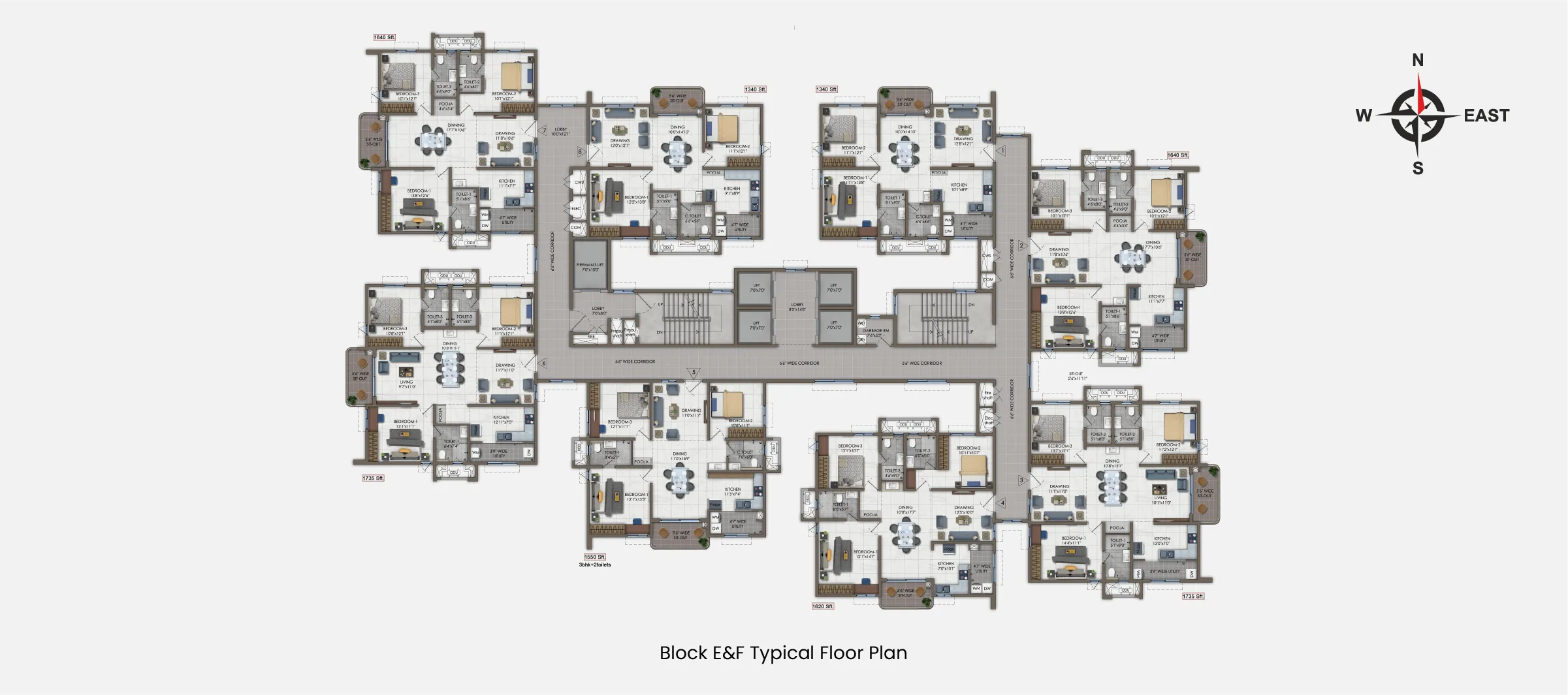 Floor Plans-West Facing 3